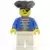 Lego Pirates Minifigures - Pirate Blue Jacket White Legs, Black Pirate Triangle Hat