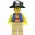 Pirate Blue Vest, Tan Legs, Bicorne Hat with Skull, Long Brown Moustache