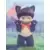 Black Kitty Cat Purple
