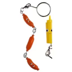 Siamese Sausage Links Keychain