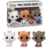 Disney 100 - Marie, Toulouse & Berlioz Flocked 3 Pack