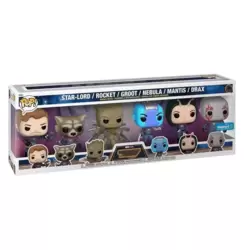 The guardians of The Galaxy - Star-Lord, Rocket, Groot, Nebula, Mantis & Drax 6 Pack