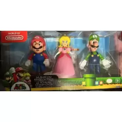 Mushroom Kingdom Pack Mario, Peach, Luigi 3 Pack