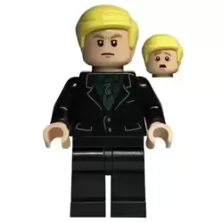Draco Malfoy - Black Suit, Slytherin Tie, Neutral / Scared