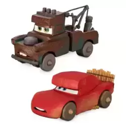 Cars on the Road - Prehistoric Lightning McQueen and Tow Mater