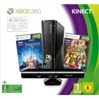 Console Xbox 360 4 Go + capteur Kinect + Disneyland Adventures (jeu Kinect) + Kinect Adventures ! (jeu Kinect)