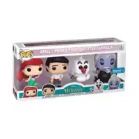 The Little Mermaid - Ariel, Prince Eric, Scuttle & Ursula Diamond Collection 4 Pack