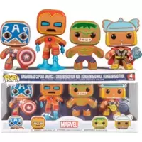 Marvel - Gingerbread Captain America, Iron Man, Hulk & Thor 4 Pack