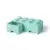 Rangements LEGO - Brique 8 tenons avec 2 tiroirs – bleu turquoise