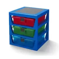 Système de rangement LEGO® bleu transparent
