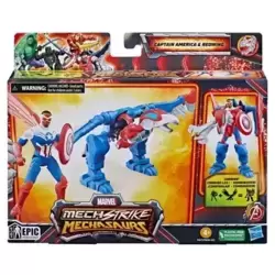 Captain America with Redwing Mechasaur