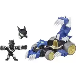 Marvel Super Hero Mashers micro Shadow Claw vehicle and Black Panther