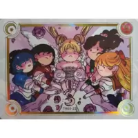 Sailor Mercury, Mars, Jupiter, Venus & Princess Serenity