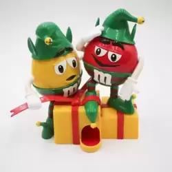 Distributeur M&M's - lutins de Noël