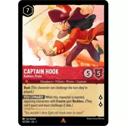 Checklist Lorcana Rare Card - Captain Hook - Disney Lorcana English Cards
