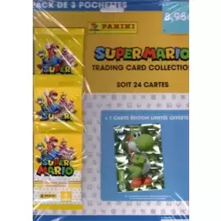 Super Mario - Blister 8 pochettes + 1 carte édition limitée