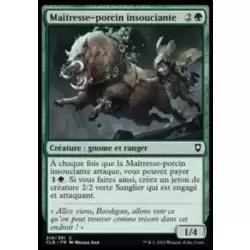Maîtresse-porcin insouciante