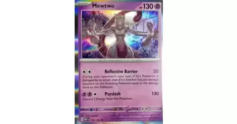 Pokemon Card Mewtwo Lv.X DP28 Promo - Played Condition Rare