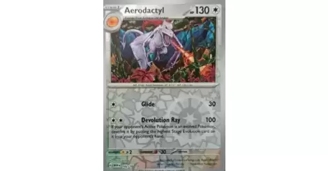 Pokemon Trading Card Game 142/165 Aerodactyl : Rare Holo Card