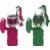 Dino Fury - Pink Ankylo Hammer and Green Tiger Claw Zord