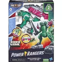 Pink Ankylo Hammer and Green Tiger Claw Zord