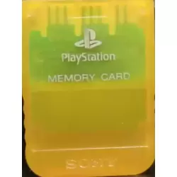 Carte Mémoire PS1 Jaune Transparente