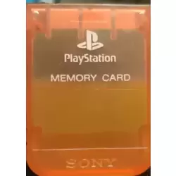 Carte Mémoire PS1 Orange Transparente