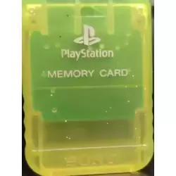 Carte Mémoire PS1 Verte Transparente