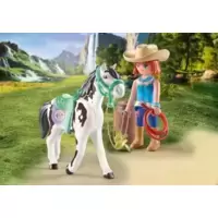 5893 playmobil valisette cavaliers et poneys 0113 5893 - Conforama