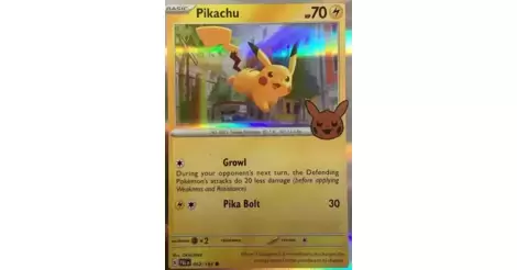 Pikachu Holo - carte Pokémon anglaise 062/193 Trick or Trade