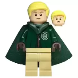 Draco Malfoy - Dark Green Slytherin Quidditch Uniform with Hood and Cape