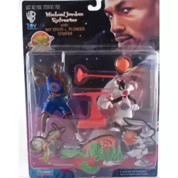 Michael Jordan & Sylvester with Sky Stilts & Plunger Stuffer