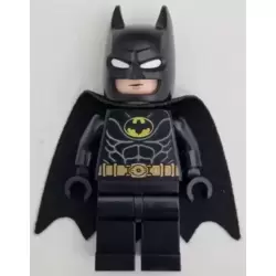 Batman - Black Suit, Gold Belt, Cowl with White Eyes, Neutral / Angry with Bared Teeth