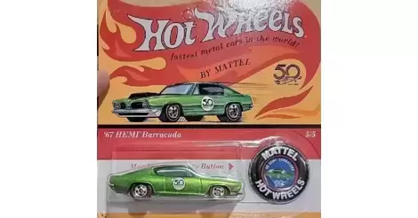 Hot wheels 50th anniversary 67 best sale hemi barracuda