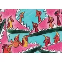 Alligator and Birds