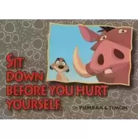 Sit Down Before You Hurt Yourself.