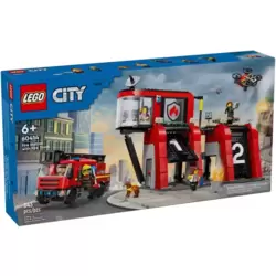 Fire Station with Fire Engine