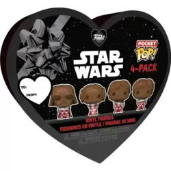 Star Wars - Darth Vader, Princess Leia, Han Solo & Luke Skywalker 4 PAck