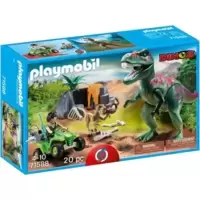 Playmobil 5230 Tyrannosaure et Saichania avec volcan