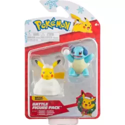 Battle Figure Pack - Pikachu & Carapuce (Holiday)