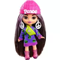 Barbie Extra Mini Minis Doll with Brunette Hair, Alien Sweater Dress