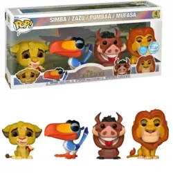 The Lion King - Simba, Zazu, Pumbaa & Mufasa 4 Pack