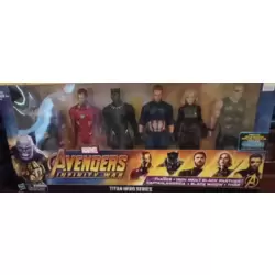 Marvel Avengers Infinity War - Thanos, Iron Man, Black Panther, Captain America, Black Widow & Thor