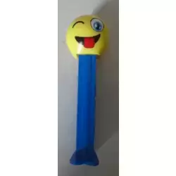 Emoji - Tête jaune, pied bleu