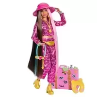 Barbie Extra Fly Ken Doll with Beach-Themed Travel Clothes & Accessories,  Tropical Outfit with Boogie Board & Duffel Bag
