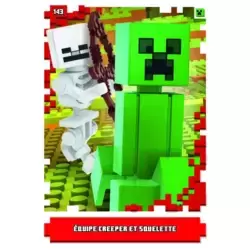 Équipe Creeper et squelette