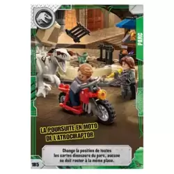 La poursuite en moto de l'Atrociraptor