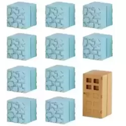 Cobblestone & Wooden Door Block Set