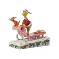 Grinch & Max on Sled
