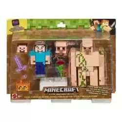 Steve and Iron Golem